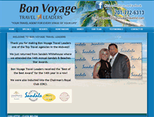 Tablet Screenshot of bonvoyagetravelnd.com